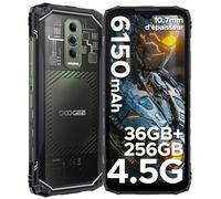 DOOGEE Blade 10 Ultra Energy Telephone Portable Incassable, 36GB+256GB, Android 15, 64MP Caméra, Ultrafin 10,7 mm, 3 Card Slots, 4G Dual SIM Smartphone Incassable/6.56" HD+90Hz/6150mAh/NFC/GPS/Face ID