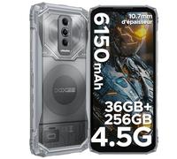 DOOGEE Blade 10 Ultra Energy Telephone Portable Incassable, 36GB+256GB, Android 15, 64MP Caméra, Ultrafin 10,7 mm, 3 Card Slots, 4G Dual SIM Smartphone Incassable/6.56" HD+90Hz/6150mAh/NFC/GPS/Face ID