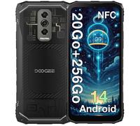 DOOGEE Blade 10 Ultra Smartphone Robuste 20Go + 256Go 6.56'' Android 14 50MP 5150mAh IP68 Double SIM 4G NFC GPS - Noir