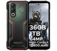 DOOGEE Blade 20 Max 11800 mAh/33 W smartphone incassable 32 Go + 1 To Android 15 telephone portable robuste - ROUGE