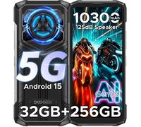 DOOGEE Blade 20 Play Smartphone 5G 32Go+256Go 6.6"" HD+ 90Hz Smartphone Robuste Android 15 50MP 125dB Haut-parleur NFC/GPS Argent