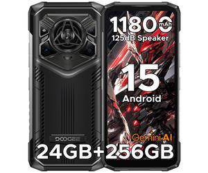 DOOGEE Blade 20 Pro Smartphone robuste, Android 15, haut-parleur 125 dB 3,5 W, batterie 11 800 mAh, écran HD 6,6 pouces, 24 Go + 256 Go/2 To, 50 MP + 20 MP + 8 MP, Triple SIM/NFC/OTG/GPS/Face ID