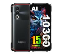 DOOGEE Blade 20 Téléphone Portable Incassable Android 15,10300 mAh 18W,20Go+128Go(2TB) 15.8 mm Ultra-Mince Smartphone 4G,Caméra 16MP,6.6'' HD+IPS caméra Punch,IP68/3 Fentes pour Cartes/NFC (Noir)