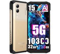 DOOGEE Blade 20 Turbo Telephone Portable Incassable 5G Android 15,10300mAh 33W 32Go+256Go(2To) Smartphone Chantier,50MP IA Caméra 6.6''HD+90Hz Smartphone Incassable,Triple Slot/IP68/NFC/GPS (Titane)