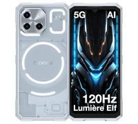 DOOGEE Blade GT 5G Telephone Portable Incassable, Smartphone Incassable avec Effet de Lumière LED, 6,72” FHD+ 120Hz, Dimensity D7050, 32GB+256GB LPDDR5, 48MP AI Caméra, 5500mAh/NFC/AI Fonction/WiFi 6