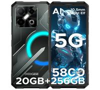 DOOGEE Blade GT Play 5G téléphone robuste 6.72 "120Hz effet de lumière LED dimension 7025 20GB(8 +12) 256GB 50MP AI caméra NFC téléphone portable 8 Go 256 Go Noir