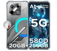 DOOGEE Blade GT Play Telephone Portable Incassable 5G, Smartphone Incassable avec Effet de Lumière LED, 6,72” FHD+ 120Hz, Dimensity D7025, 20GB+256GB/TF 2TB, 50MP AI Caméra, 5800mAh/NFC/AI Fonction