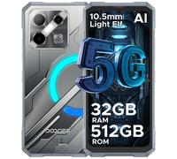 DOOGEE Blade GT Pro Smartphone Android robuste 5G avec effets lumineux dynamiques, 32 Go + 512 Go, écran 6,72" FHD+ - Argent
