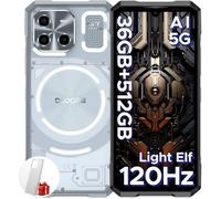 DOOGEE Blade GT Ultra 5G Telephone Portable Incassable 36GB+512GB 6,72’’ avec Effet Lumière LED Smartphone Incassable OTG/NFC Argent