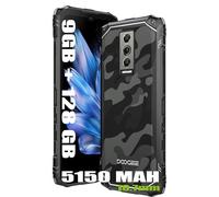 DOOGEE Blade10 [2025] Android 14 Telephone Portable Incassable, 9GB+128GB/TF 2TB, 10.7mm 6.56'', 5150 mAh Smartphone, Octa-Core, Caméra 16MP Téléphone, IP68/I69K/NFC/4G Dual SIM/Face ID (Noir)
