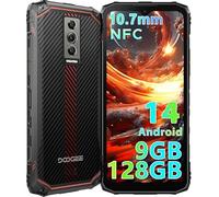 DOOGEE Blade10 Android 14 Telephone Portable Incassable, 9GB+128GB/TF 2TB, 10.7mm 6.56'', 5150 mAh Smartphone Incassable, Octa-Core, Caméra 16MP Téléphone, IP68/I69K/NFC/4G Dual SIM/Face ID