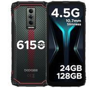 DOOGEE Blade10 Energy 4.5G Smartphone Incassable,Android 15 24GB RAM+128GB ROM/2TB,Telephone Portable Incassable 10.7mm 6.56" HD 90Hz Écran,Batterie 6150mAh,16MP Caméra,NFC/Widevine L1/Face Unlock