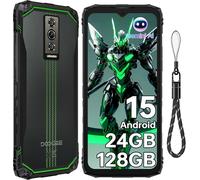 DOOGEE Blade10 Energy Smartphone Incassable Android 15, 24GO+128GO/2TO Smartphone 2025, 90Hz 6.56 HD+, 6150mAh Telephone de Chantier, 16MP+8MP, 4G Dual SIM/NFC/IP68/OTG/FACE ID, Vert