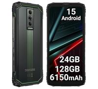 DOOGEE Blade10 Energy Smartphone Incassable Ultra-Fin (10.7mm), Téléphone Robuste 4G Android 15, 24Go RAM+128Go ROM, Batterie 6150mAh, Écran 6.56" 90Hz, Antichoc/NFC/GPS