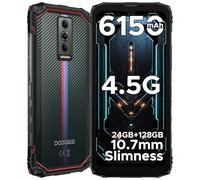 DOOGEE Blade10 Energy Telephone Incassable,4.5G Android 15 Smartphone Incassable 24GB RAM+128GB ROM/2TB, UNISOC T7250, 6.56" HD 90Hz Écran,Batterie 6150mAh,16MP+8MP,NFC/Widevine L1/Face ID