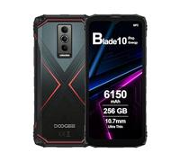 DOOGEE Blade10 Pro Energy Telephone Incassable Android 15, 6 Go+256 Go, 10.7mm Thin, 6150mAh, 6.56" IPS HD+ 90Hz, 50MP AI Camara, Octa-Core, Double SIM, NFC, Smartphone Incassable Debloqué, Rouge