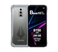 DOOGEE Blade10 Pro Energy Telephone Incassable Android 15, 6 Go RAM+256 Go ROM, 6150mAh, 6.56" IPS HD+ 90Hz, 50MP AI Camara, Octa-Core, Double SIM, NFC, Smartphone Incassable Debloqué, 2025, Argent