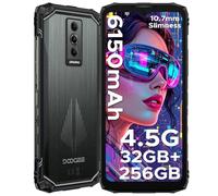 DOOGEE Blade10ProEnergy Telephone Portable Incassable Android 15,Smartphone Incassable 32Go RAM+256Go ROM,6.56" HD+ 90Hz, 50MP+8MP,Batterie 6150mAh, Octa Core, 4.5G/NFC/10.7mm/Double SIM/Face,Noir