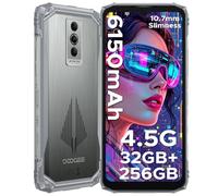 DOOGEE Blade10ProEnergy Telephone Portable Incassable Android 15,Smartphone Incassable 32Go RAM+256Go ROM,6.56" HD+ 90Hz, 50MP+8MP,Batterie 6150mAh, Octa Core, 4.5G/NFC/10.7mm/Double SIM/Face,Argenté
