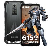 DOOGEE Blade10ProEnergy Telephone Portable Incassable, Smartphone Android 15,32Go RAM+256Go ROM, Écran 6.56" HD+ 90Hz, 50MP+8MP,Batterie 6150mAh, Octa Core, 4.5G/NFC/10.7mm/Double SIM/Face ID,Noir
