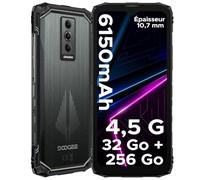 DOOGEE Blade10ProEnergy Telephone Portable Incassable, Smartphone Android 15,32Go RAM+256Go ROM, Écran 6.56" HD+ 90Hz, 50MP+8MP,Batterie 6150mAh, Octa Core, 4.5G/NFC/10.7mm/Double SIM/Face ID,Noir