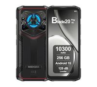DOOGEE Blade20 Play 5G Telephone Incassable, 125dB, 10300mAh, 32Go+256Go, Écran 6.6" HD+ 90Hz, 50MP Camara, Octa-Core 6nm, Triple Slot, NFC, Smartphone Incassable Debloqué, Android 15, 2025, Rouge