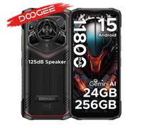 DOOGEE Blade20 Pro - Smartphone renforcé 6.6" avec Gemini AI, batterie de 11800mAh, 24 Go de RAM (6+18), 256 Go de stockage 6 Go 256 Go BK Argent