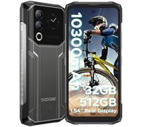 DOOGEE Blade20 Ultra Telephone Portable Incassable, 10300mAh, 32GB+512GB/2TB, 1.54” Écran Arrière & 6.6” HD+, 50MP Caméra,Android 14 Smartphone Incassable, 3 Fentes pour Carte/NFC/OTG/Face unlock/IP68