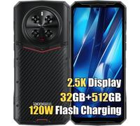 DOOGEE DK10 T¿¿l¿¿phones Portables D¿¿bloqu¿¿s, 32GB + 512GB, Dimensity 8020 Octa Core, Rugged 5G Smartphones, 50MP+64MP+16MP+50MP, 6,67"" 2K AMOLED, 5150mAh 120W Fast + 50W Chargement sans Fil Noir