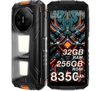 Doogee Fire 3 Max Smartphone Robuste 32Go + 256 Go Caméra 48MP 5.5'' 8350mAh 1200LM lampe de camping Double SIM 4G NFC GPS - Orange