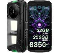 Doogee Fire 3 Max Smartphone Robuste 32Go + 256 Go Caméra 48MP 5.5'' 8350mAh 1200LM lampe de camping Double SIM 4G NFC GPS - Vert