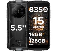 DOOGEE Fire 3 Pro Android 15 IA, smartphone robuste octa-coeur, 16 Go RAM + 128 Go stockage / 2 To, 8350 mAh / 18 W, écran 5,5 pouces HD+ IPS, 4G double SIM, caméra 16 MP, Widevine L1, jack 3,5 mm, Fa