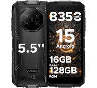 DOOGEE Fire 3 Pro Telephone Portable Incassable, Téléphone Incassable Android 15, 16Go+128Go/TF 2To, 5,5" HD+ Smartphone Incassable, 8350mAh/18W, UNISOC T7200 Octa-Core, Face ID/Finger ID/NFC, Gris