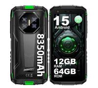 DOOGEE Fire 3 Téléphone Incassable Android 15, 12GO+64GO/2TO Smartphone Incassable, 8350mAh, Écran 5.5", 13MP+8MP Telephone de Chantier, 4G Dual SIM/IP68/NFC/FACE ID/Widevine L1/3.5mm Jack