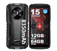 DOOGEE Fire 3 Telephone Portable Incassable Android 15, 12GO+64GO/2TO Smartphone Incassable, 8350mAh, Écran 5.5", 13MP+8MP Telephone de Chantier, 4G Dual SIM/IP68/NFC/FACE ID/Widevine L1/3.5mm Jack