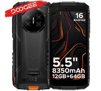 Doogee Smartphone robuste Fire 3 – NFC, 5,5" 64 Go, 3 Go RAM, 8350 mAh, Orange, Android 15