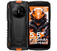 Doogee Téléphone robuste Fire 3 – 8350 mAh, écran 5,5" , 12 Go (3+9) RAM, 64 Go, Android 15, Gris