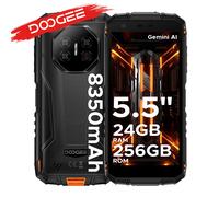 DOOGEE Fire 3 Ultra 5.5" Rugged Phone Gemini AI 8350mAh Battery 24GB (6+18) 256GB Widevine L1 Support Android 15 NFC Mobilephone 6 Go 256 Go Orange