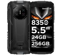 DOOGEE Fire 3 Ultra Smartphone Android 15 ultra-résistant 8350 mAh 5,5 pouces HD+, octa-core, 24 Go de RAM + 256 Go de stockage, caméra de vision nocturne 20 MP, IP68/IP69K