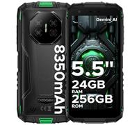 DOOGEE Fire 3 Ultra Smartphone Incassable,écran HD 5,5 Pouces,24 Go RAM + 256 Go ROM,Telephone Portable Incassable Android 15,IP68/IP69K/MIL-STD-810H,NFC,Batterie 8350 mAh,Unisoc T7200 Octa-Core