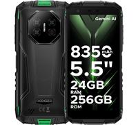 DOOGEE Fire 3 Ultra Telephone Portable Incassable 24Go+256Go 5.5'' 8350mAh Smartphone Robuste Android 15 Dural SIM 4G/NFC Vert