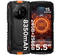 DOOGEE Fire 3 Ultra téléphone robuste, grande batterie 8350mAh, Android 15, grand modèle d'IA Gemini, écran 5.5 pouces HD+, octa-core, mémoire 24GB+256GB, étanche, caméra de vision nocturne 20 mégapix