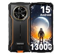 DOOGEE Fire 5 13000mAh Telephone Incassable Android 15, 12Go RAM + 64Go ROM / 2To Smartphone Incassable, 6.6" & 90Hz Display, 13MP+8MP, NFC, IP68/IP69K/ Triple Card Slots/GPS Telephone de Chantier