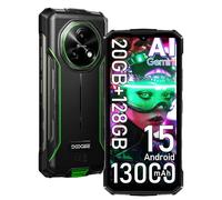DOOGEE Fire 5 Pro 4G Téléphone Portable Incassable,20Go+128Go/2TB,13000mAh 18W Android 15 Smartphone Incassable,6.6" HD+90Hz,Helio G81,13MP+8MP AI Caméra,IP68/NFC/OTG/GPS/3 Slot (Vert)