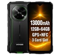 DOOGEE Fire 5 Telephone Incassable, 13000mAh, 12 Go+64 Go, 6.6" HD+ 90Hz, 13MP AI Camera, IP68/IP69K, Android 15, Octa-Core, Double SIM, NFC, Rugged Smartphone Etanche, pour Chantier