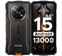 DOOGEE Fire 5 Téléphone Portable Incassable, 13000mAh Telephone Incassable, 6.6''HD+ 90Hz, Smartphone Incassable Android 15, 12Go(3+9)+64Go/2To, Octa Core/Face ID/GPS/NFC/OTG, Orange