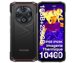 DOOGEE Fire 6 (Image Thermique - 6,56'' - 6/256GB - 10400mAh) Black