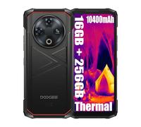 DOOGEE Fire 6 Thermique Téléphones Portables Débloqués 4G Robustes, 16 Go + 256 Go, 10400 mAh/18W Smartphone, 50 MP + 8 MP, Android 14, 6,56 Pouces, NFC/Face ID, Téléphone Indestructible Noir