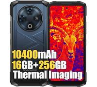 DOOGEE Fire 6 Thermique Téléphones Portables Débloqués 4G Robustes, 16 Go + 256 Go, 10400 mAh/18W Smartphone, 50 MP + 8 MP, Android 14, 6,56 Pouces, NFC/Face ID, Téléphone Indestructible Bleu