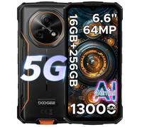 DOOGEE Fire 7 5G Téléphone Portable, 13000mAh, 6.6'' Android 15, 16Go+256Go/2To, 5G Smartphone Incassable-orange